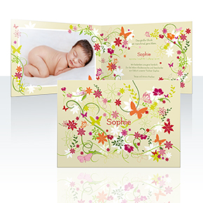 Geburtskarten - Blumenwiese 