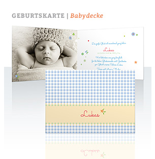 Geburtskarte Babydecke