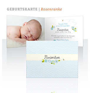 Geburtskarte Rosenranke
